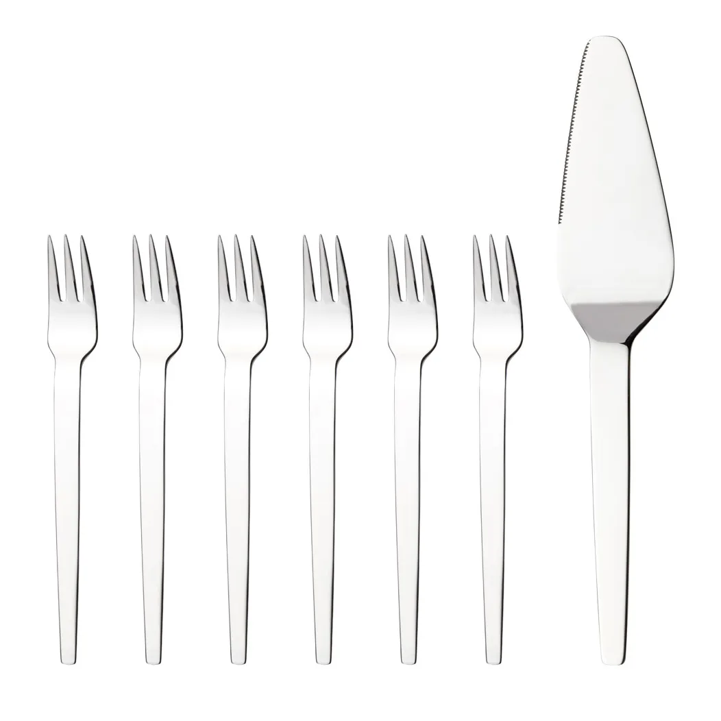 Tina kagesæt 7 dele, 7 dele Hardanger Bestikk