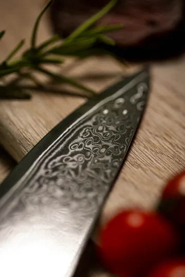 Damask knivsæt 6-dele - Brun-rustfrit stål - Hâws