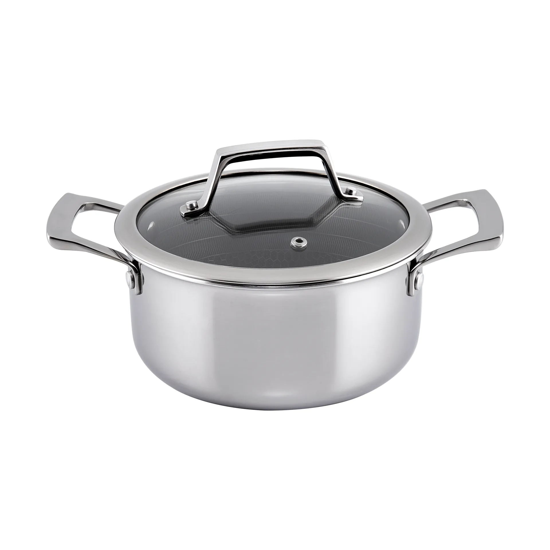 Hâws Santo hybrid coating gryde med låg 2,2 L, Rustfrit stål Hâws