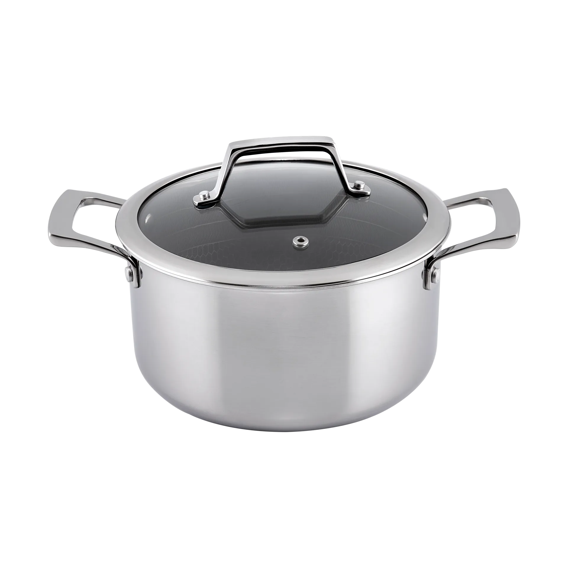 Hâws Santo hybrid coating gryde med låg 3,4 L, Rustfrit stål Hâws