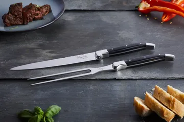 Laguiole By Hâws tranchersæt 2 dele - Black Wood - Hâws