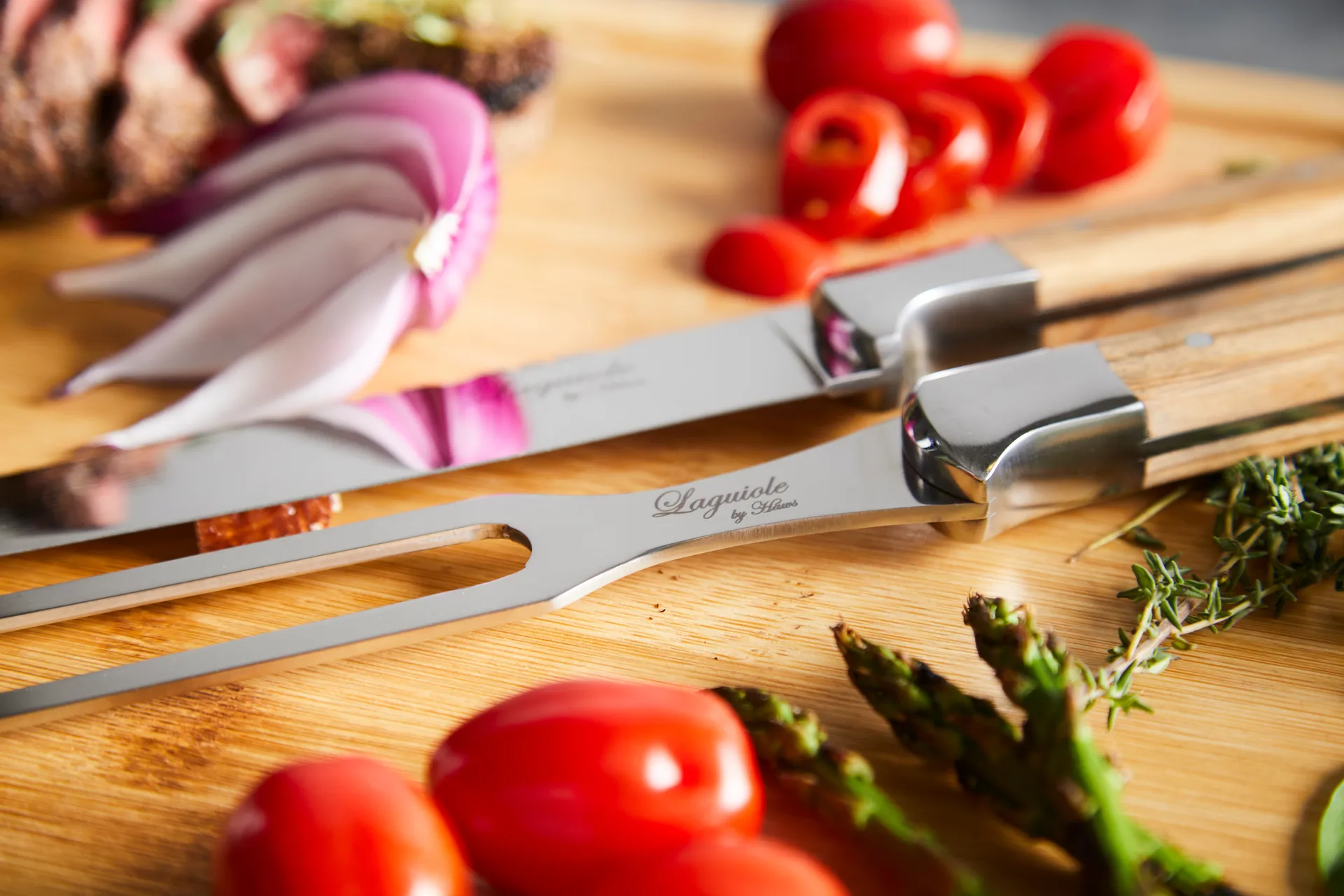 Laguiole By Hâws tranchersæt 2 dele, Olive Hâws