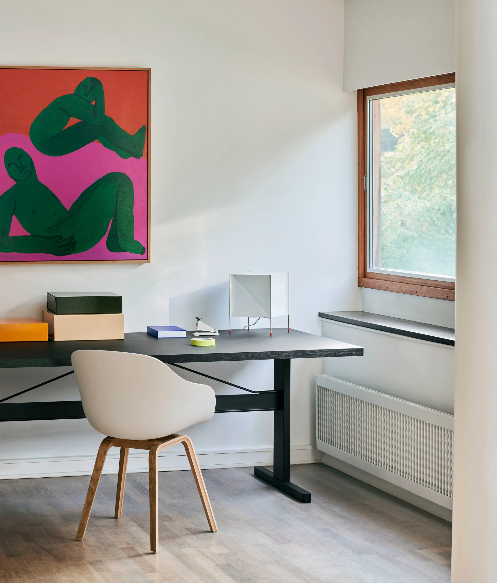 About a Chair 22 2.0 stol, Melange cream-lakeret egestel HAY