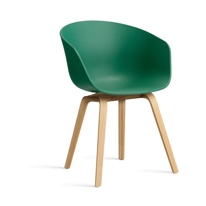 About a Chair 22 stol - Teal green-lakeret egestel - HAY