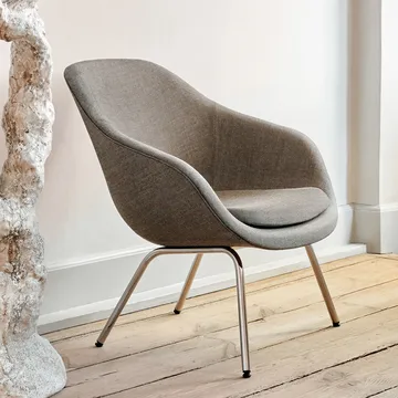 About a Lounge 87 lænestol - Sense black-sort stålstel - HAY