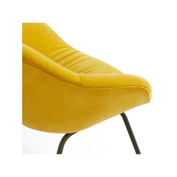 About a Lounge 87 Soft lænestol - Lola yellow-sort stålstel - HAY