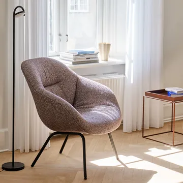 About a Lounge 87 Soft lænestol - Sense black-sort stålstel - HAY