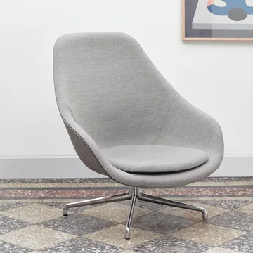 About a Lounge 91 loungestol - Light grey-poleret aluminium - HAY