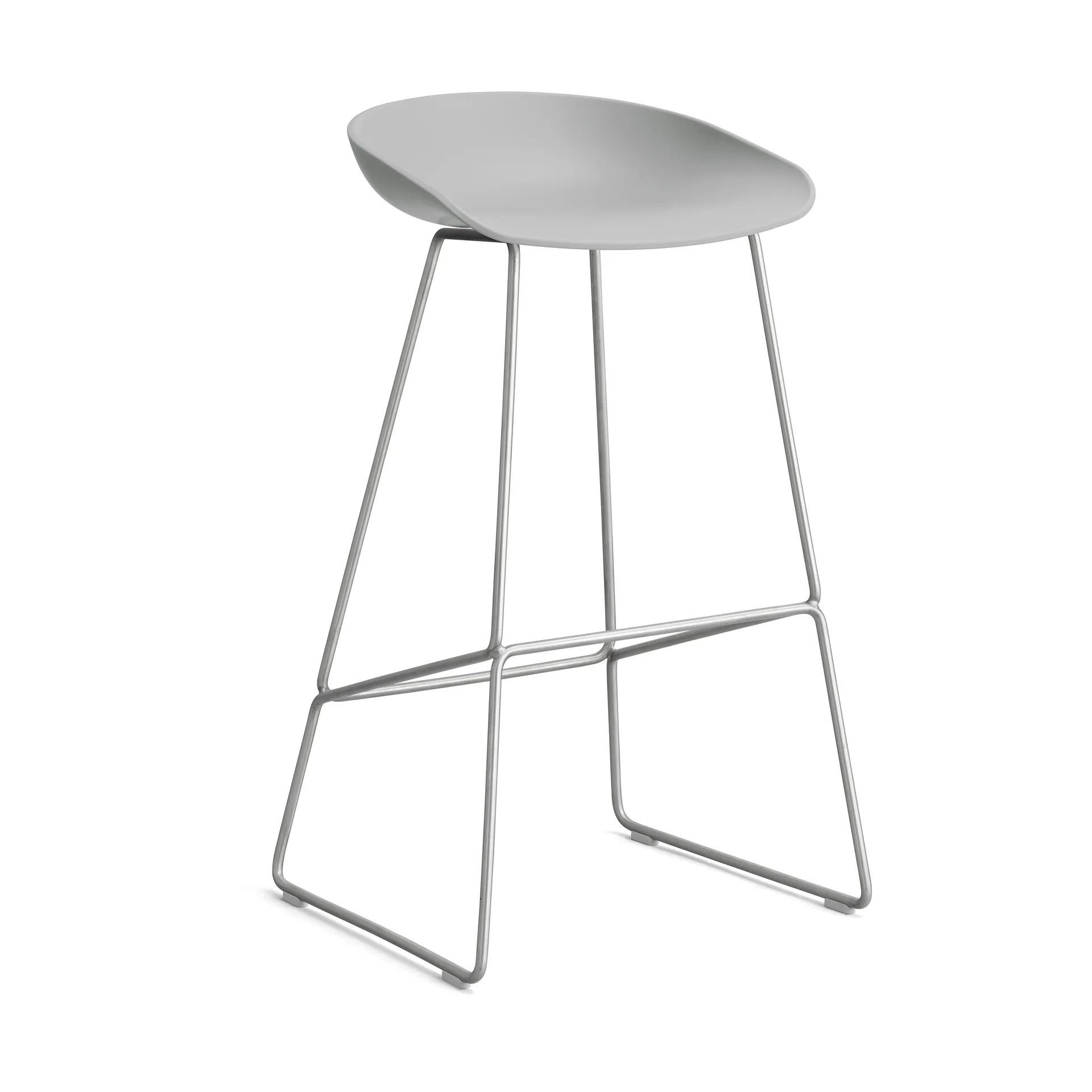 About a Stool 38 High barstol 2.0, Concrete grey-rustfrit stålstel HAY