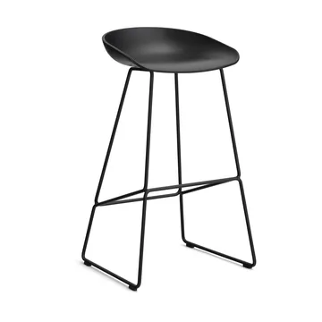 About a Stool 38 High barstol 2.0 - Sort-sort stålstel - HAY