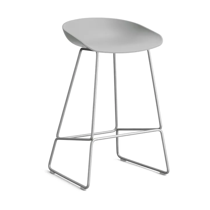 About a Stool 38 Low barstol 2.0 - Concrete grey-rustfrit stålstel - HAY