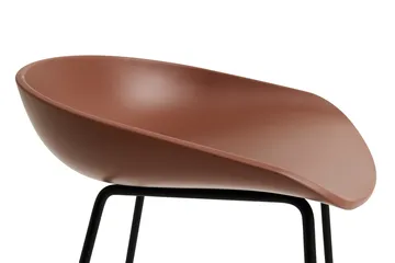 About a Stool 38 Low barstol 2.0 - Soft brick-sort stålstel - HAY