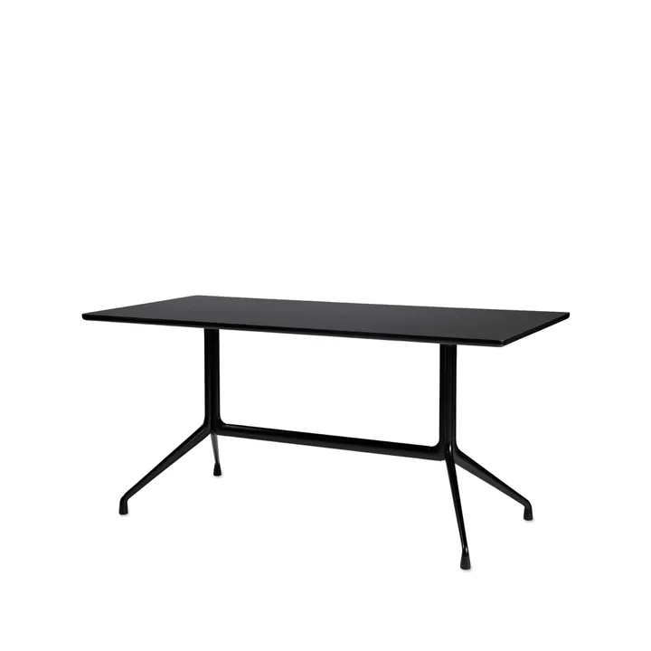 About a Table 10 spisebord - Black linoleum-160x80 cm-sort stel - HAY