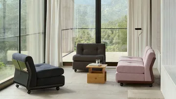 Amanta sofamodul - Anthracite-turf blue red mélange, 1-sæde/lænestol - HAY