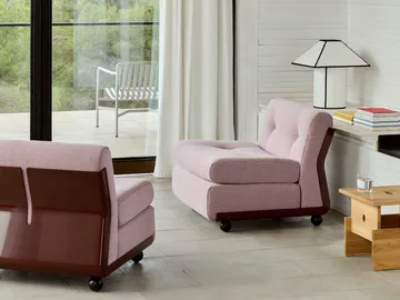 Amanta sofamodul - Burgundy red-yuma 1851, 1-sæde/lænestol - HAY