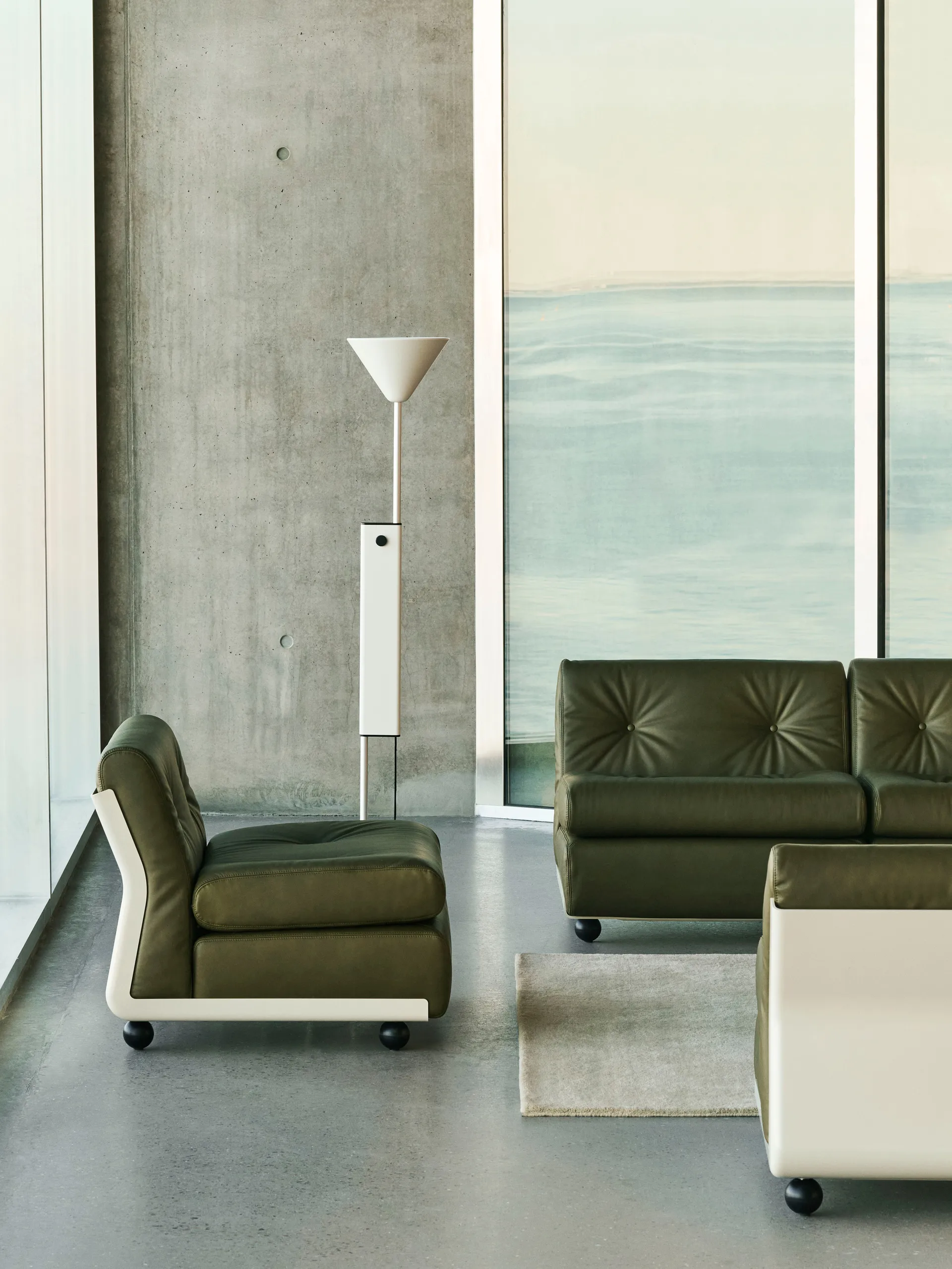 Amanta sofamodul, Cream beige-sense forest, 1-sæde/lænestol HAY