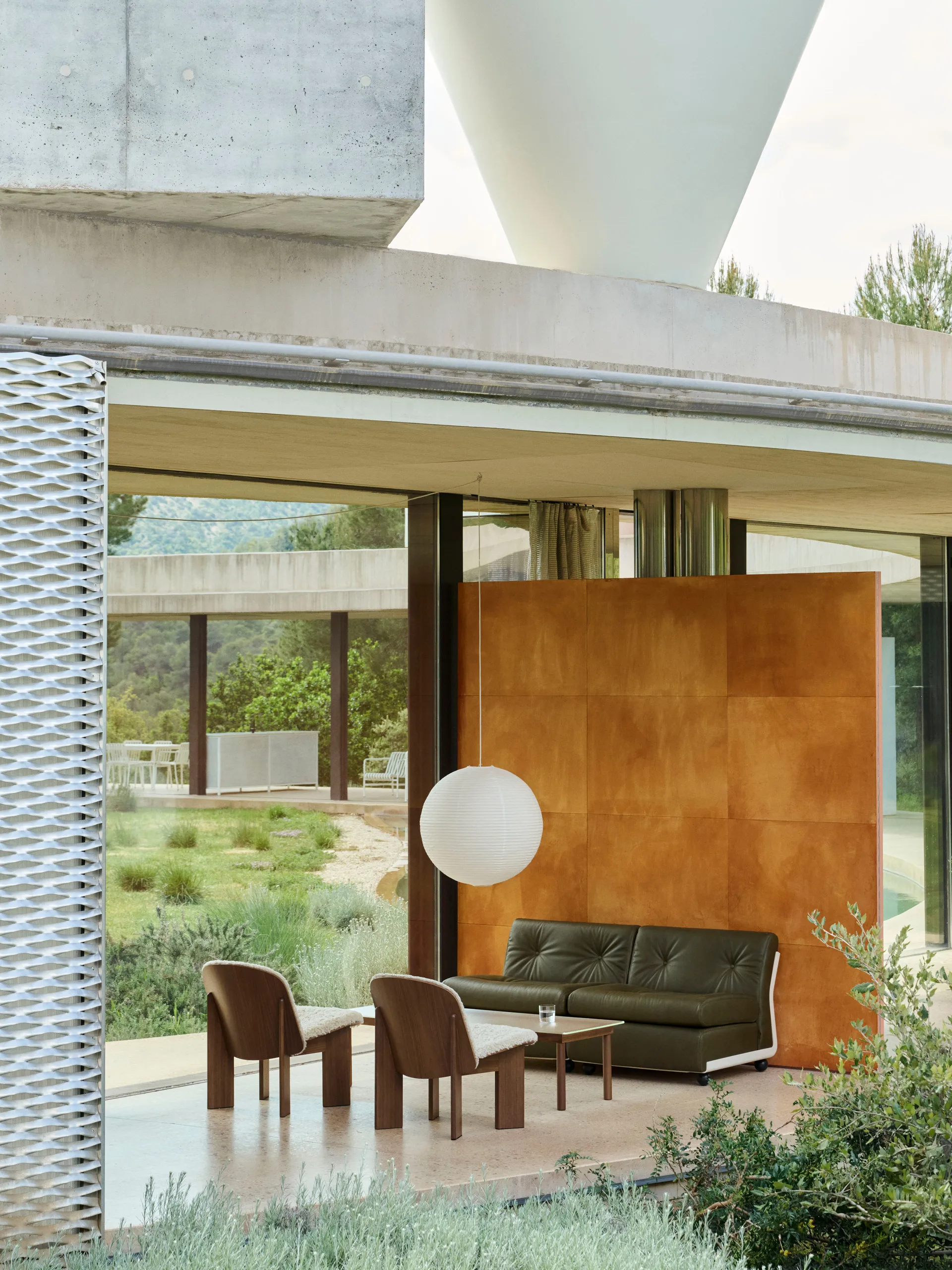 Amanta sofamodul, Cream beige-sense forest, 2-personers  HAY