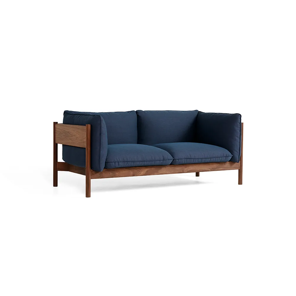 Arbour ECO 2-personers sofa, Dark blue-voksolieret valnød HAY