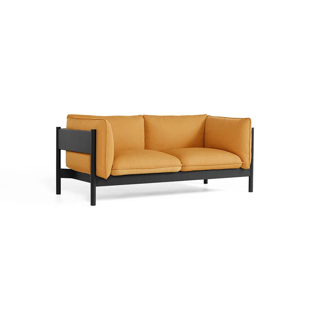 Arbour ECO 2-personers sofa, Stof vidar 472 mustard-sort bøg HAY
