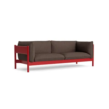 Arbour ECO 3-personers sofa - Brown melange-vinrød bøg - HAY