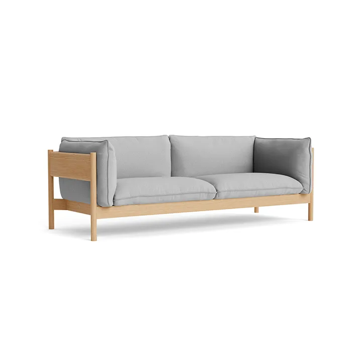 Arbour ECO 3-personers sofa - Steelcut Trio 113 voksolieret eg - HAY