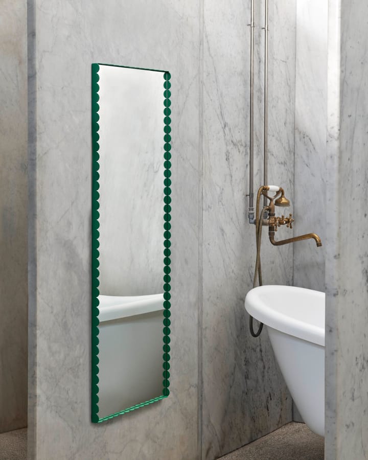 Arcs Mirror Rectangle S spejl 50x133,5 cm - Green - HAY