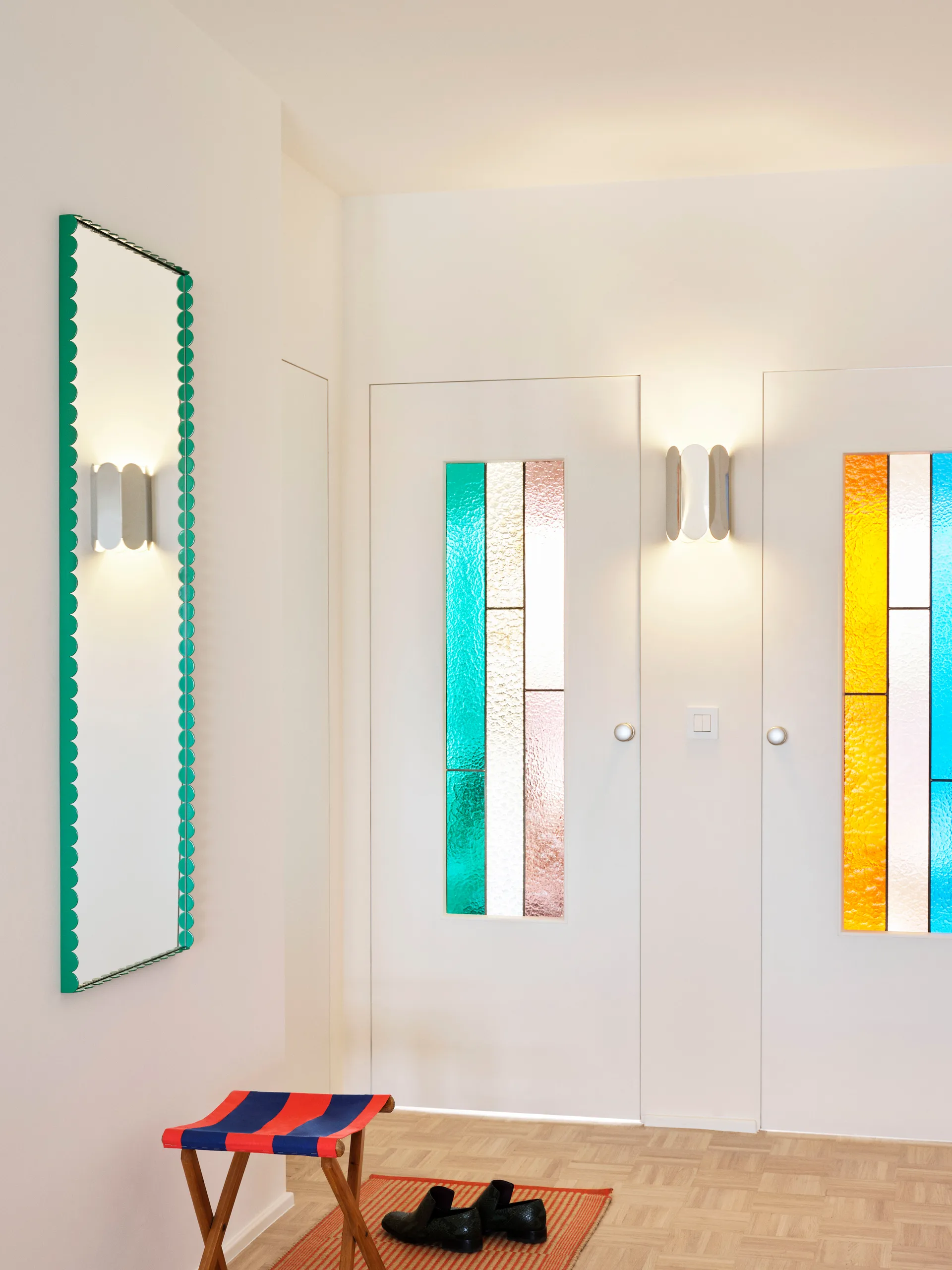 Arcs Mirror Rectangle S spejl 50x133,5 cm, Green HAY