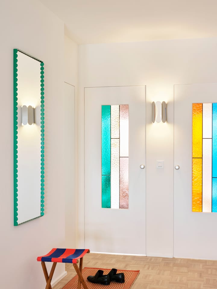 Arcs Mirror Rectangle S spejl 50x133,5 cm, Green HAY