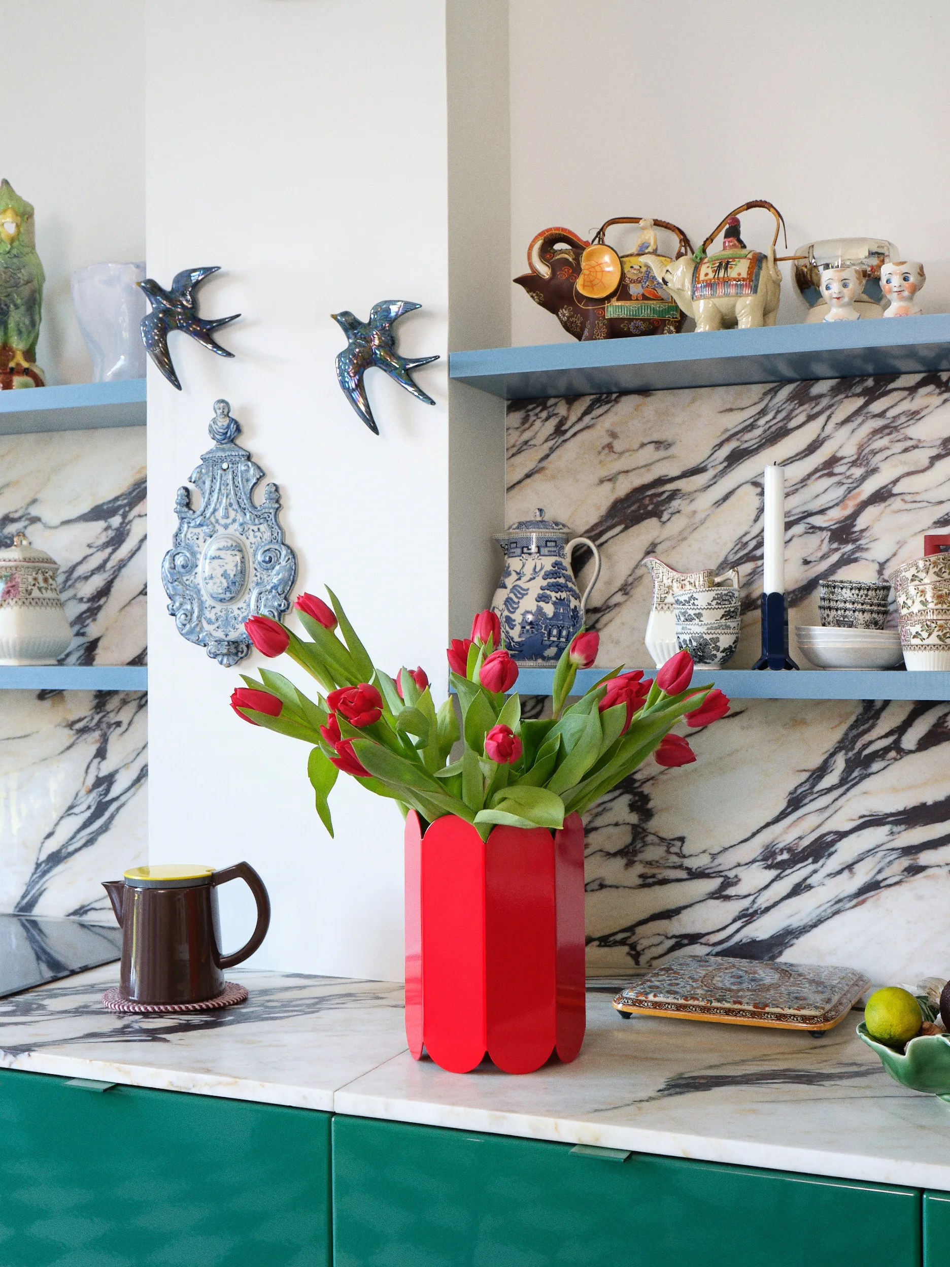 Arcs vase 25 cm, Red HAY