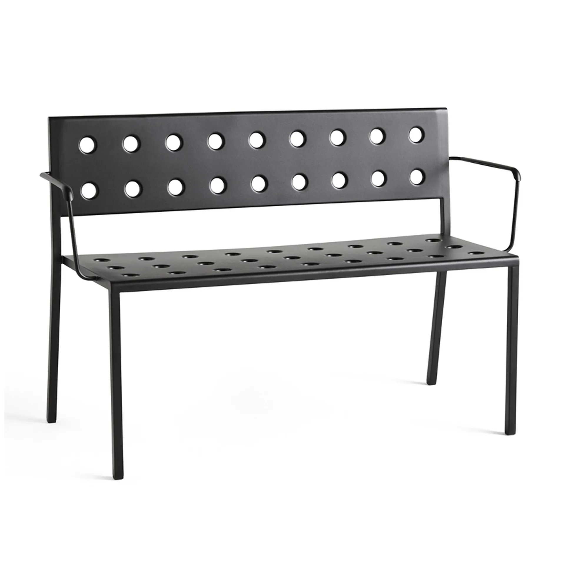 Balcony Dining bænk med armlæn 121x52 cm, Anthracite HAY