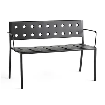 Balcony Dining bænk med armlæn 121x52 cm - Anthracite - HAY