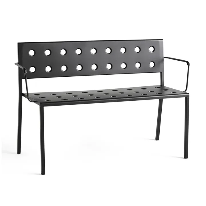 Balcony Dining bænk med armlæn 121x52 cm - Anthracite - HAY