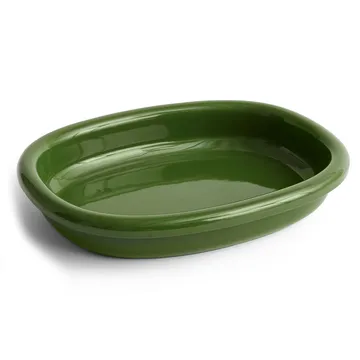Barro ovalt serveringsfad - Green, large 27x36 cm - HAY