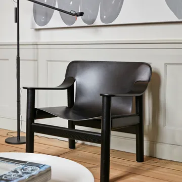 Bernard lænestol - Læder black-sort egestel - HAY