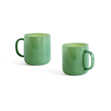 Borosilicate krus 30 cl 2-pak - Jade green - HAY