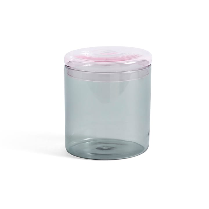 Borosilicate opbevaringskrukke glas L 1 L, Grå HAY