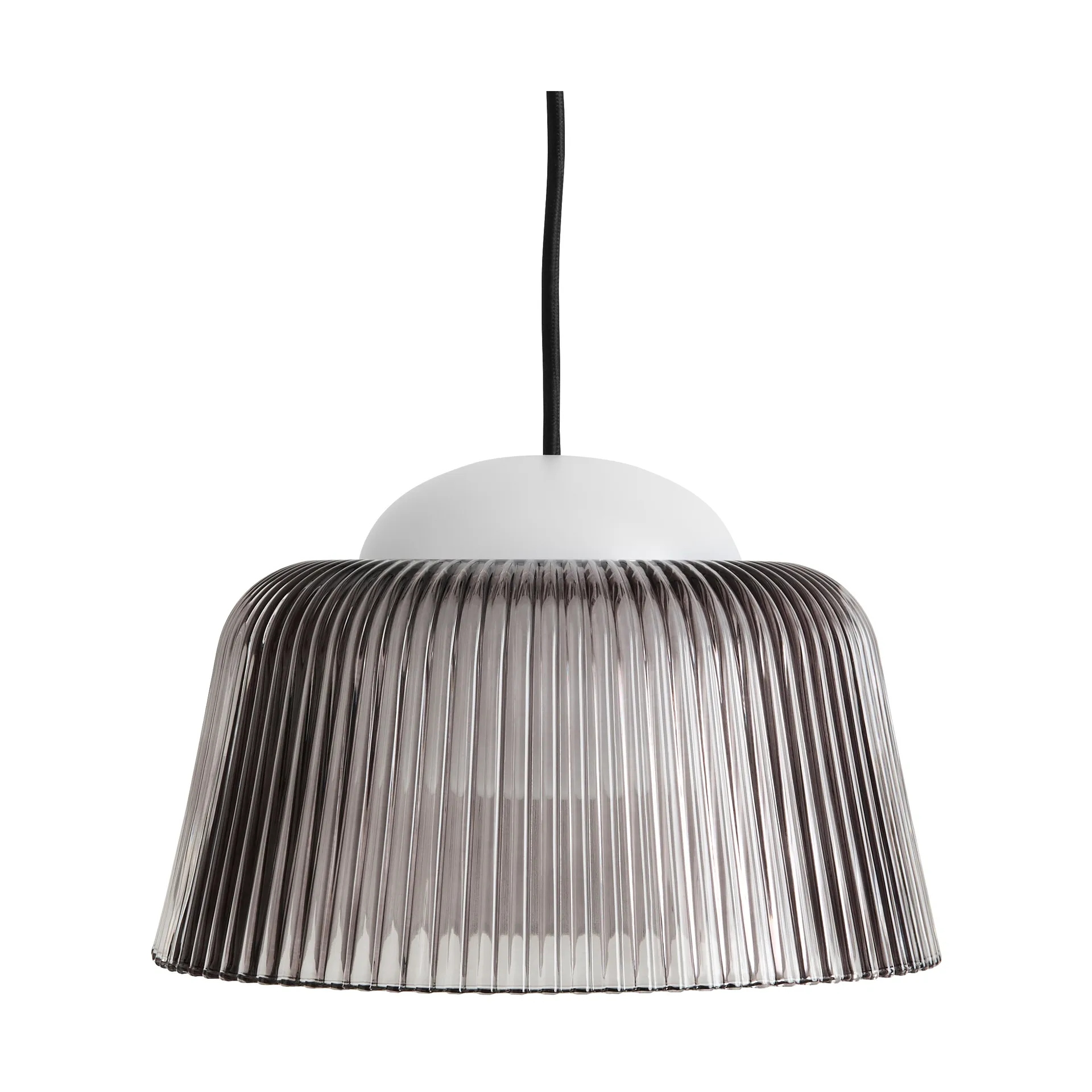 Brim Bottle pendel Ø24,5 cm, Grey glass HAY