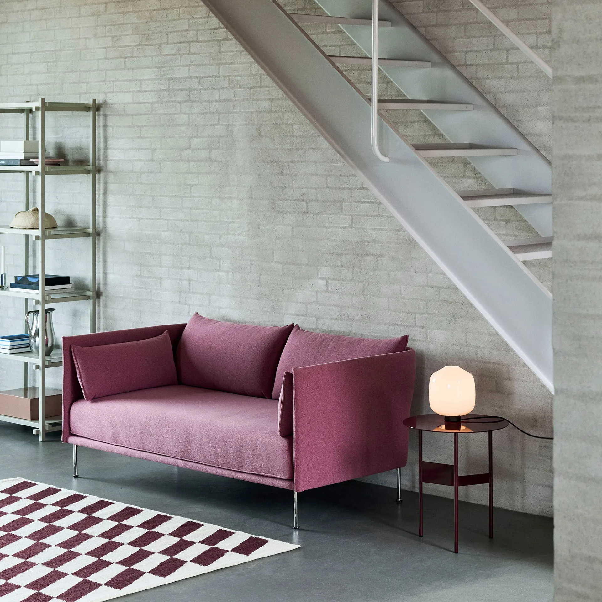 Buoy bordlampe Ø20 cm, Opal glass-soft black HAY