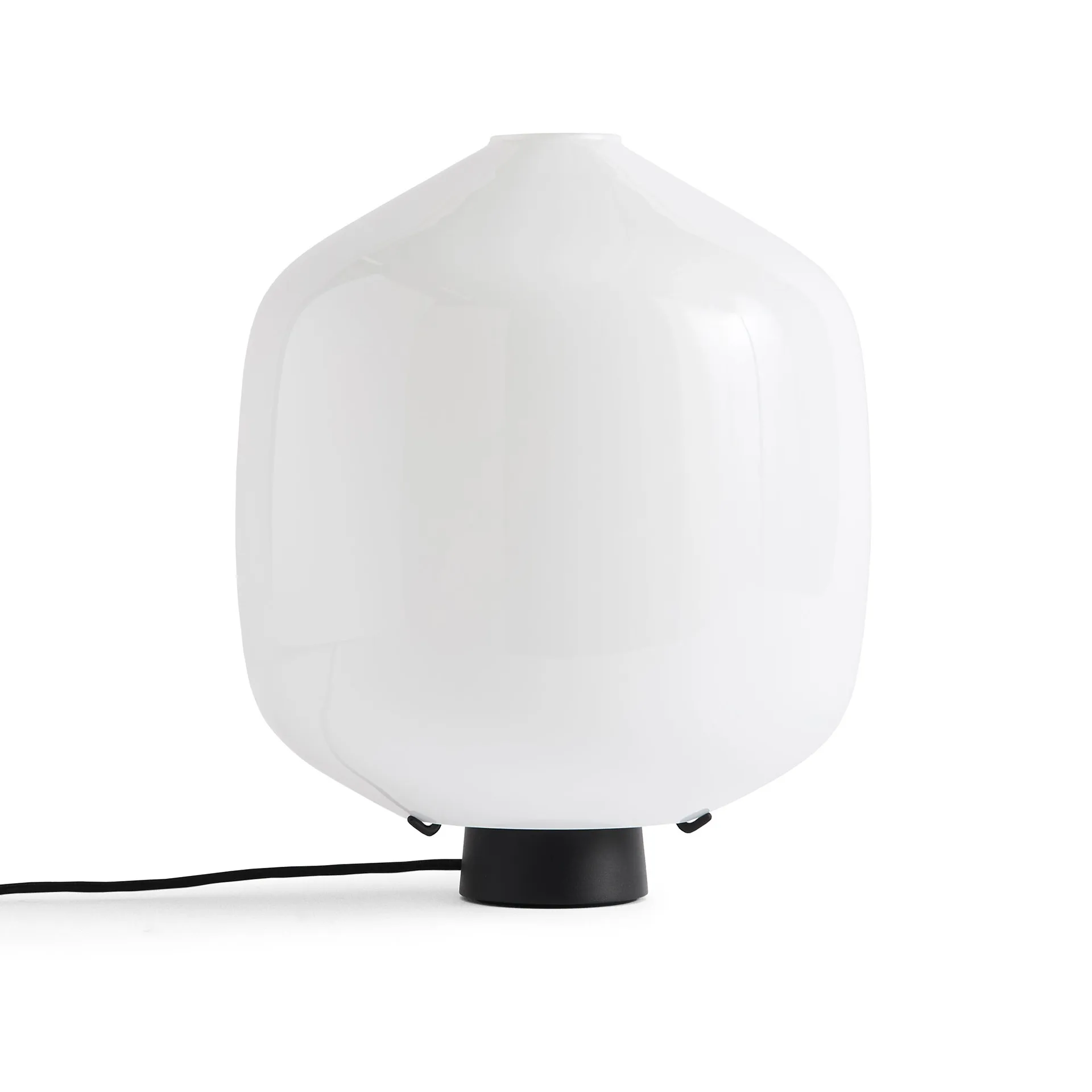 Buoy bordlampe Ø30 cm, Opal glass-soft black HAY