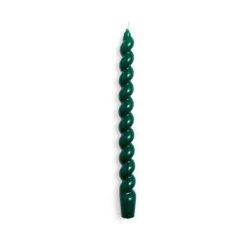 Candle Long Spiral lys - Green - HAY
