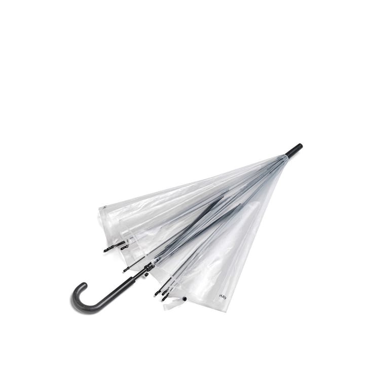 Canopy paraply, clear, sort aluminium håndtag HAY