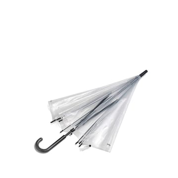 Canopy paraply - clear, sort aluminium håndtag - HAY