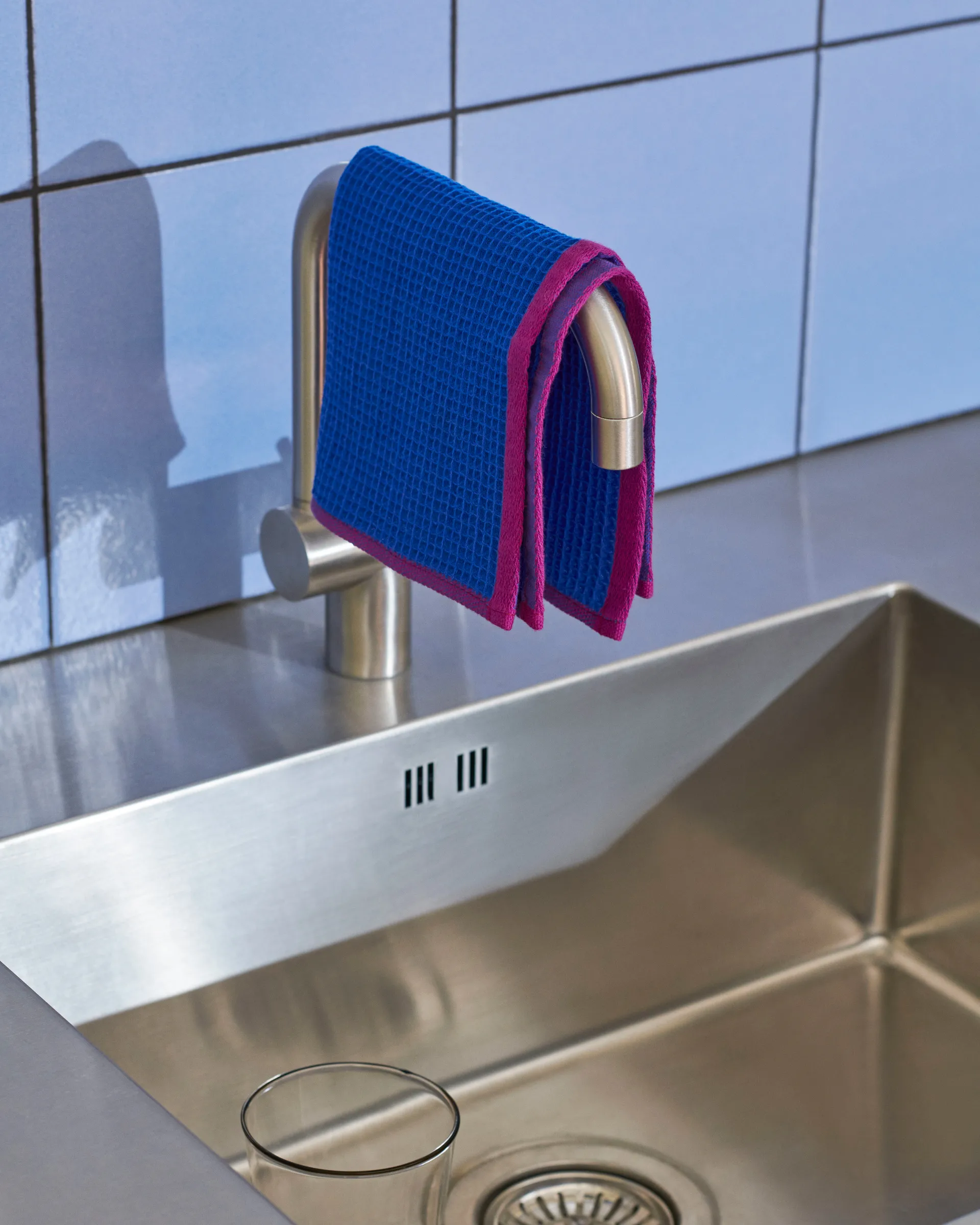 Canteen opvaskeklud 31x31 cm 2-pak, Blue/Fuchsia-Beige/Yellow HAY