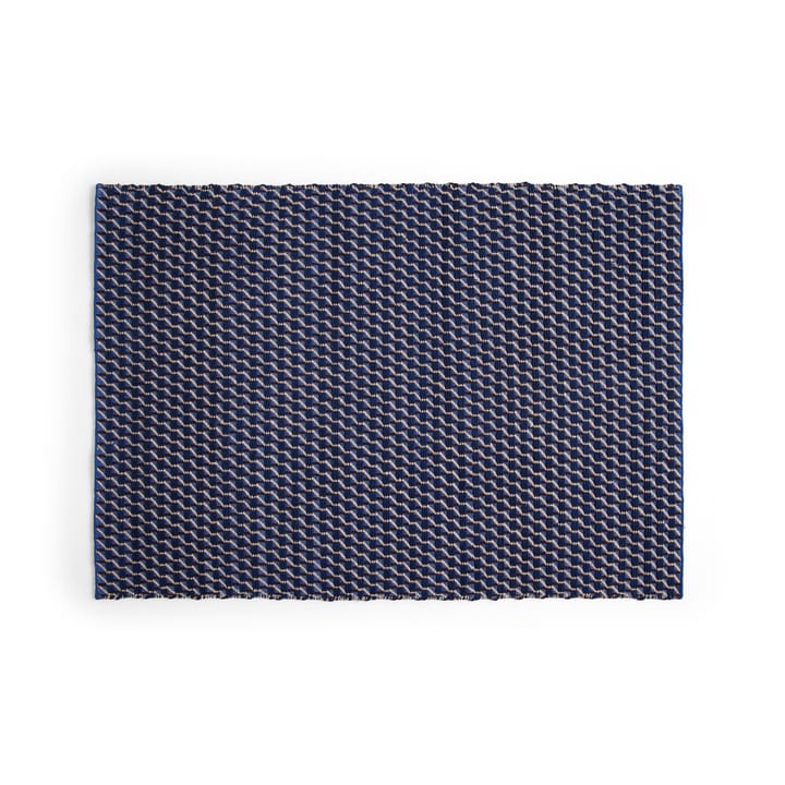 Channel tæppe - Blå/Hvid 50x80 cm - HAY