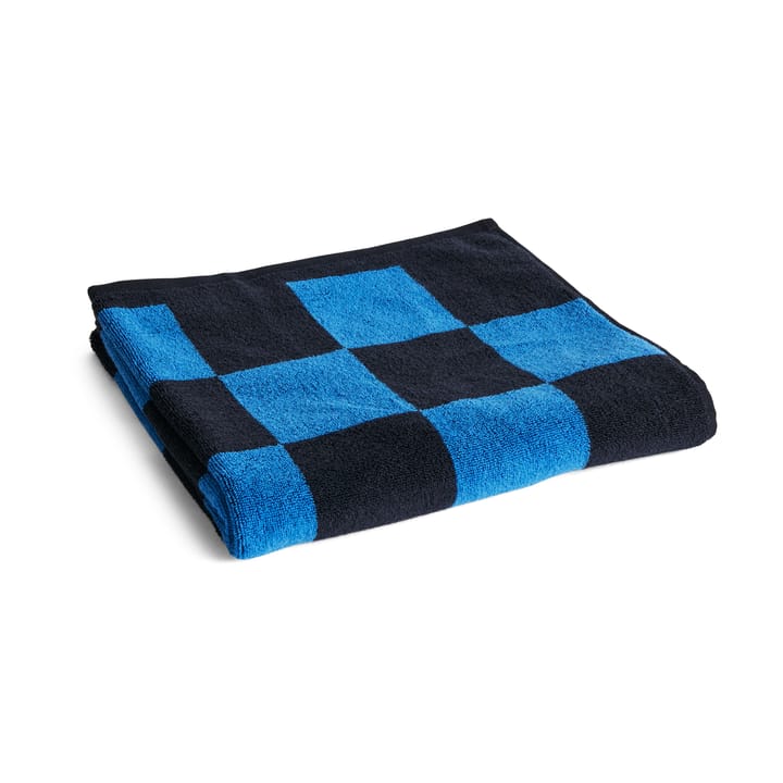 Check badehåndklæde 70x136 cm - Cobolt blue - HAY