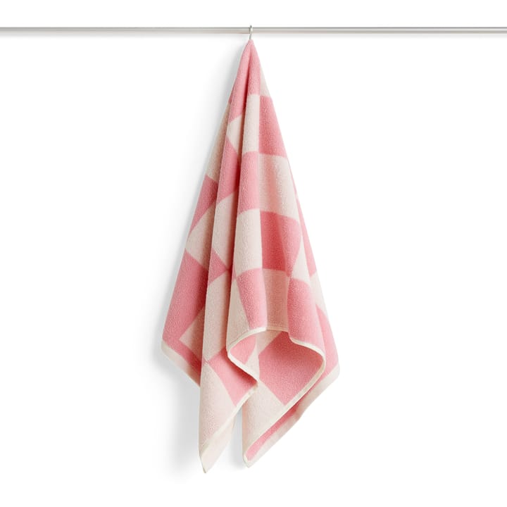 Check håndklæde 50x100 cm - Pink - HAY