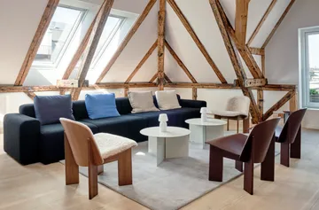 Chisel lounge chair - Dark bordeaux lakeret bøg - HAY