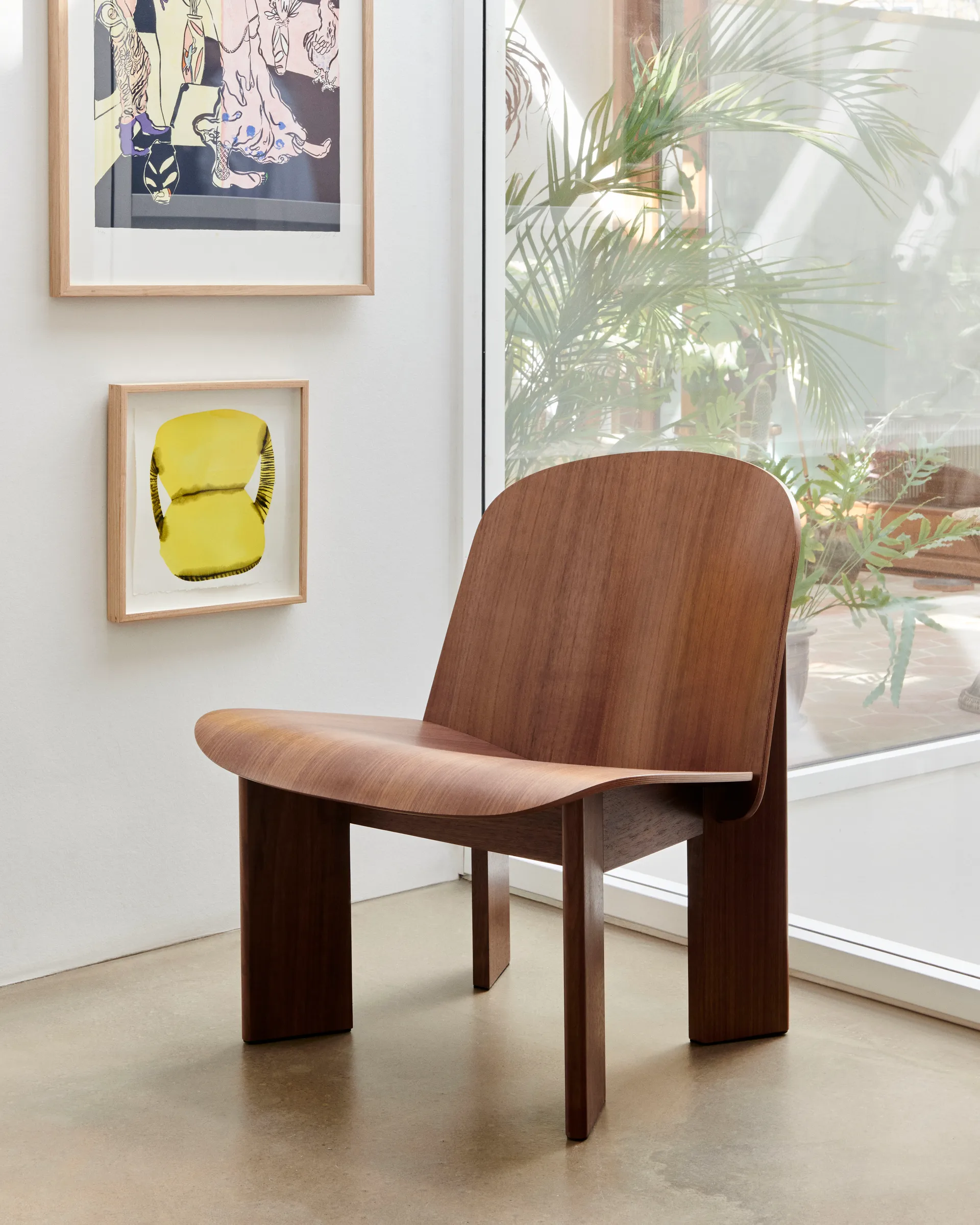 Chisel lounge chair, Lakeret valnød HAY