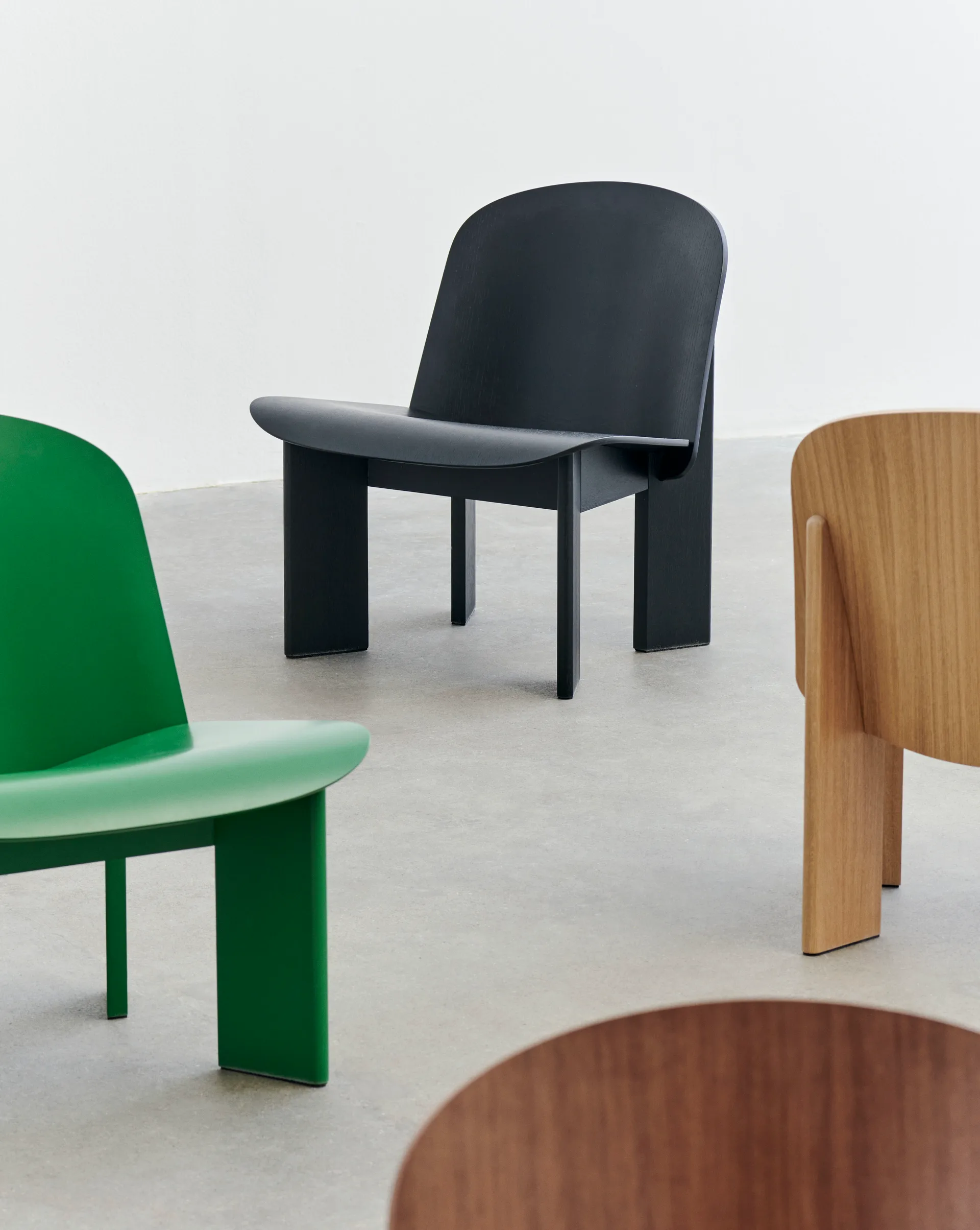 Chisel lounge chair, Sort lakeret eg HAY