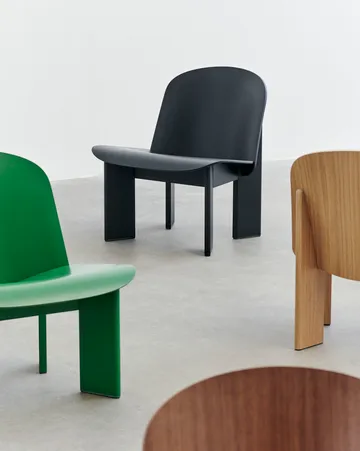 Chisel lounge chair - Sort lakeret eg - HAY